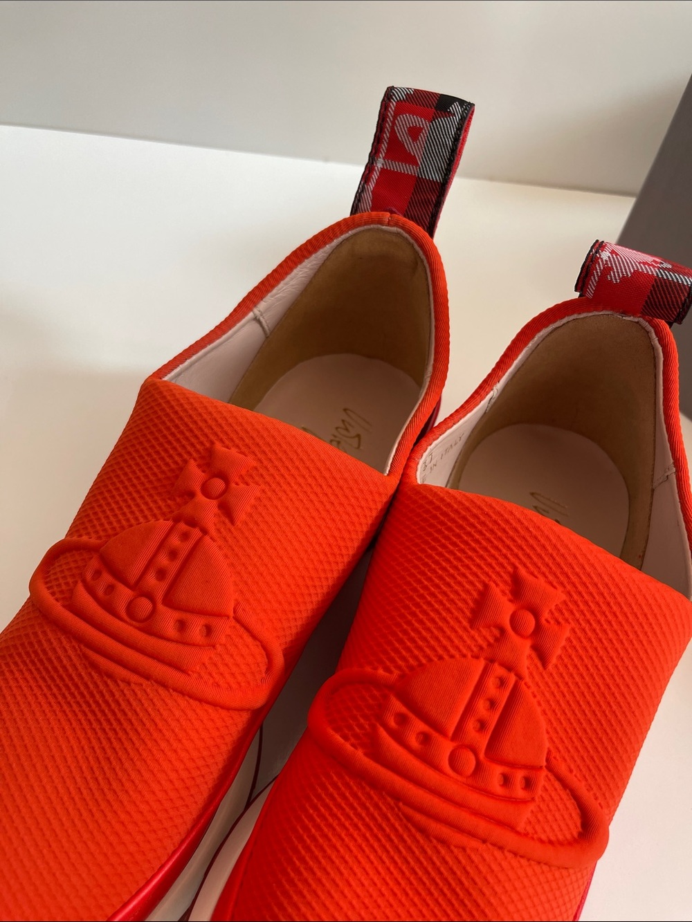 Vivienne Westwood “Giveh Trainer” Slip-On Sneakers ORANGE EU 37 / UK 4 / US 6.